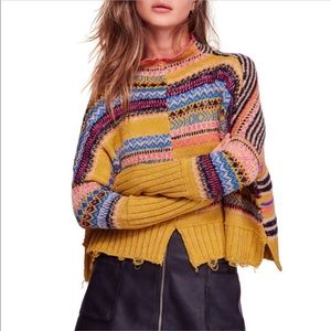 Free People - NWT - all the pattern mock sweater